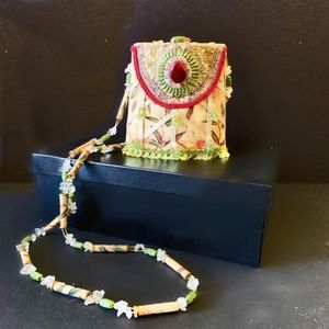 MARY FRANCES Limited Hard Box Beaded Purse